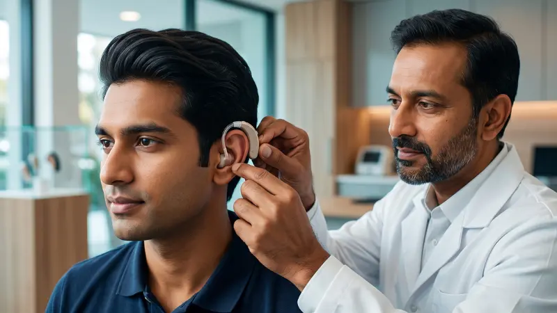 Hearing aid fitting and trial session at Phonaura Thiruvananthapuram